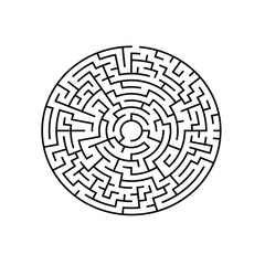 Circular vector maze, 11 corridors wide with no solution