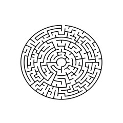 Circular vector maze, 11 corridors wide with no solution