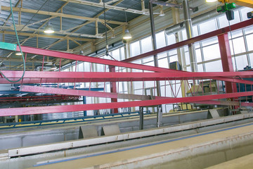 Industrial plant for production of metal profile for windows