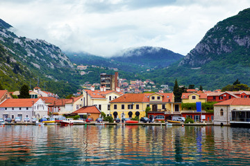 Kotor bay city view