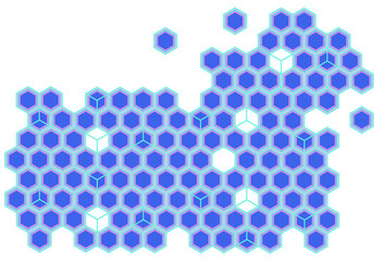 6角形のサイエンス模様