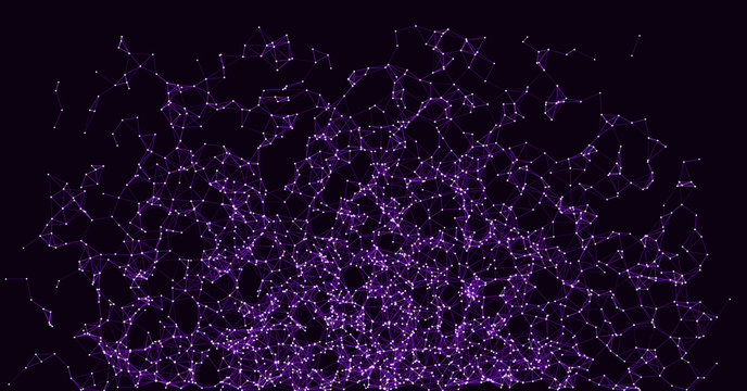 Network Mesh Procedural Art background illustration