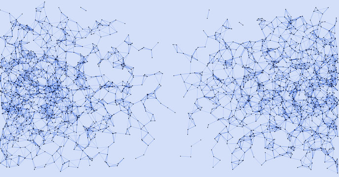 Network Mesh Procedural Art background illustration