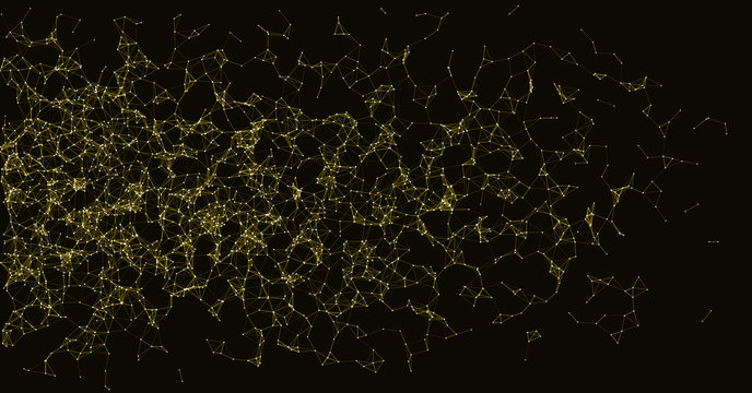 Network Mesh Procedural Art background illustration