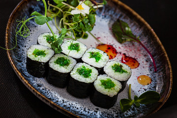 sushi on the plate