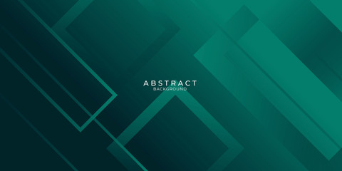 Green tosca presentation design or banner template. Vector abstract background with green gradient fluid waves, organic shapes, text. Trendy banner for social media promotion