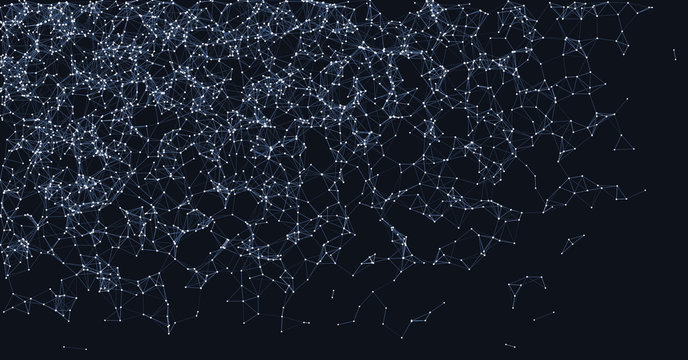 Network Mesh Procedural Art background illustration