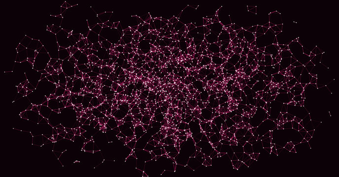 Network Mesh Procedural Art background illustration