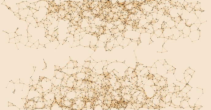 Network Mesh Procedural Art background illustration
