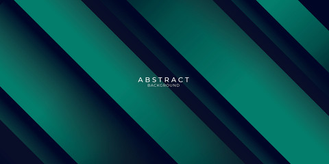 Abstract 3D green technology background overlap layers on dark space with green tosca decoration. Modern graphic design template elements for presentation design, flyer, brochure, or banner