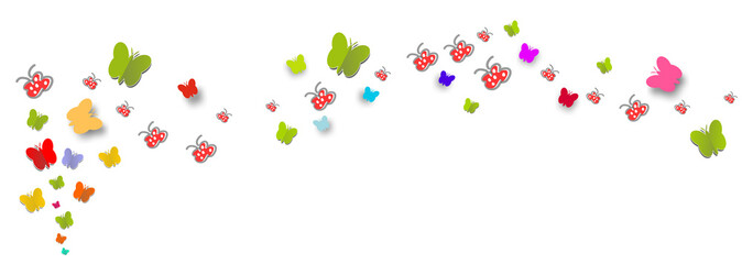 Schmetterlinge fliegen Band Banner Welle Wellen Frühling Schmetterling © eflstudioart