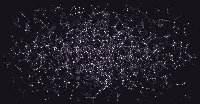 Network Mesh Procedural Art background illustration