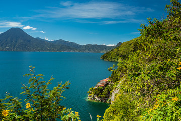 Lake Atitlan View Guatemala Hill Panorama