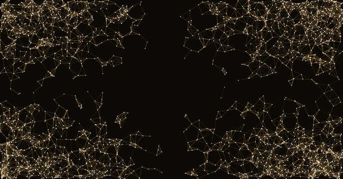 Network Mesh Procedural Art background illustration