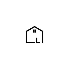 letter L logo template for real estate
