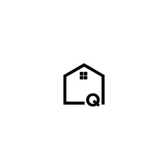 letter Q logo template for real estate

