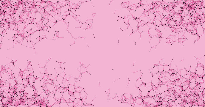 Network Mesh Procedural Art background illustration