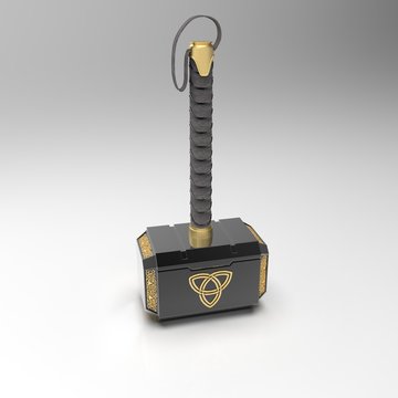 3D model Mjollnir the hammer of the God Thor 5