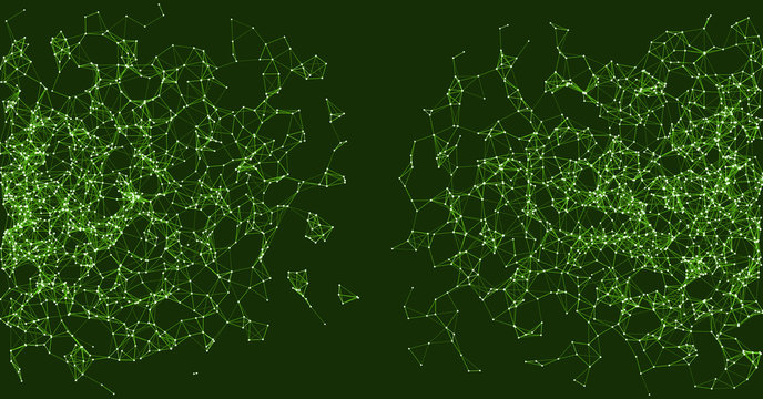 Network Mesh Procedural Art background illustration