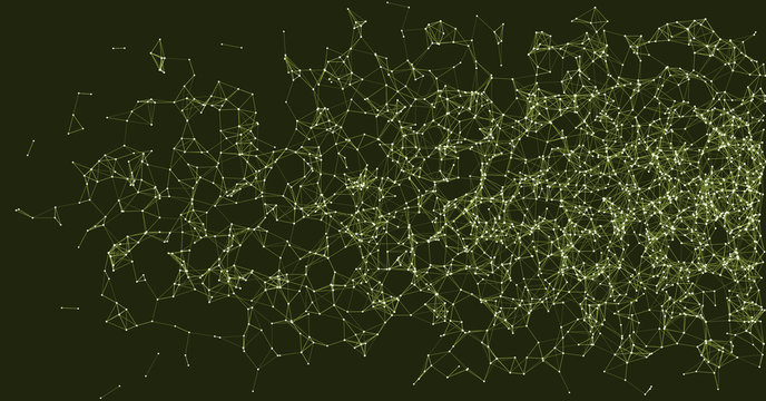 Network Mesh Procedural Art background illustration