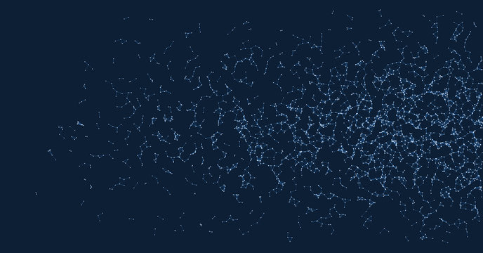 Network Mesh Procedural Art background illustration