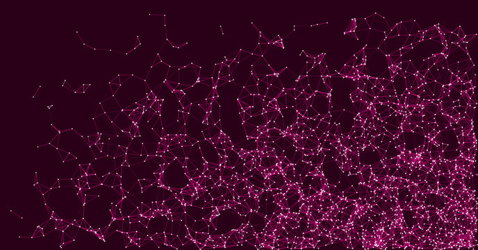 Network Mesh Procedural Art background illustration