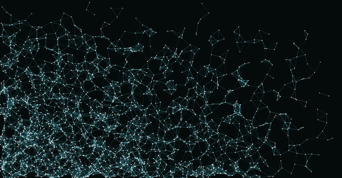 Network Mesh Procedural Art background illustration