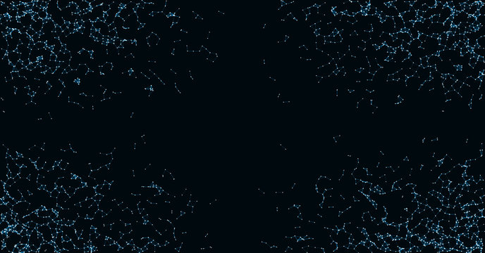 Network Mesh Procedural Art background illustration