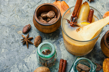 Pear alcoholic drink.