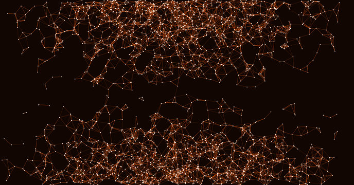 Network Mesh Procedural Art background illustration