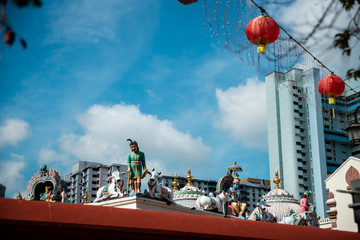 city skyline singapore