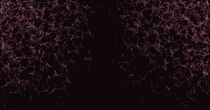 Network Mesh Procedural Art background illustration