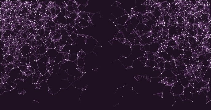 Network Mesh Procedural Art background illustration