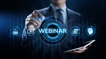 Webinar E-learning Online Seminar Education Business concept.