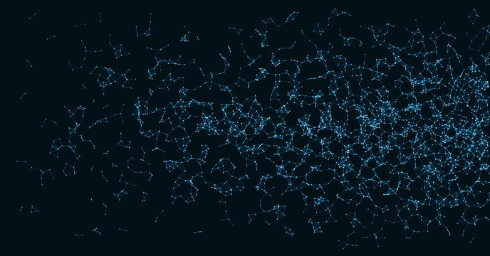 Network Mesh Procedural Art background illustration