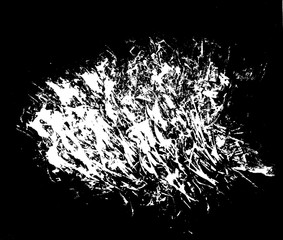 Wet ink geometric shape. Brush paint strokes. Texture brushes and modern grunge brush lines. Ink brush artistic design element for frame design. Isolated element.