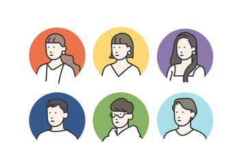 おしゃれな人物アイコン