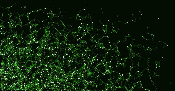 Network Mesh Procedural Art background illustration