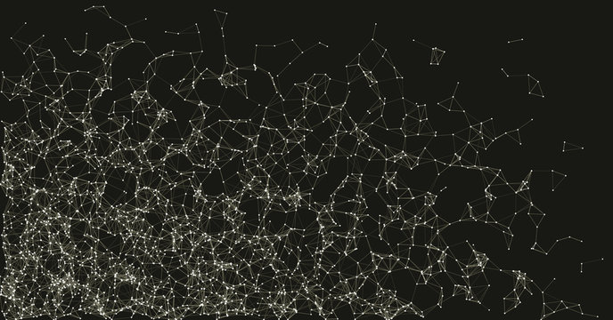 Network Mesh Procedural Art background illustration