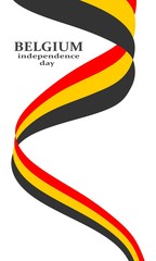 Flag of the Belgium. Independence day celebration card concept