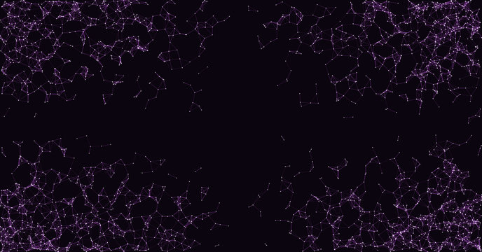 Network Mesh Procedural Art background illustration