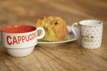 cappuccino and apple pie