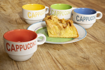 cappuccino and apple pie