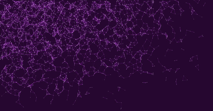 Network Mesh Procedural Art background illustration