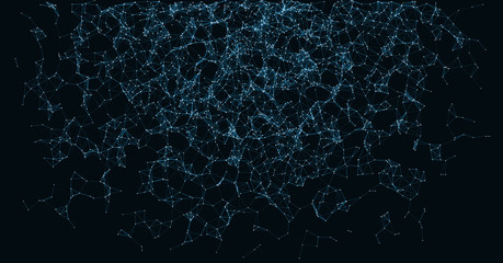 Network Mesh Procedural Art background illustration