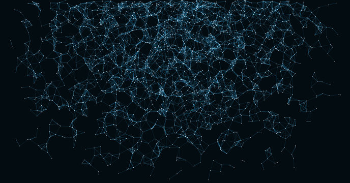 Network Mesh Procedural Art background illustration