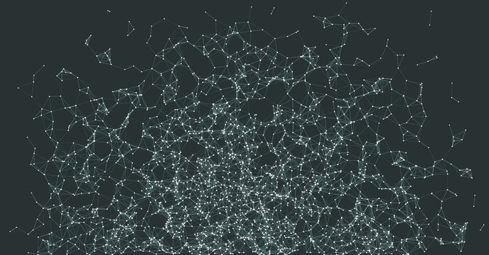 Network Mesh Procedural Art background illustration
