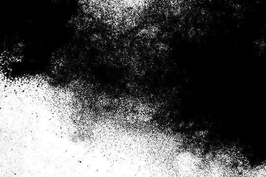 Black and white grunge background. Post-apocalyptic style texture. Digitally generated image. Vector design elements. Illustration, Eps 10.
