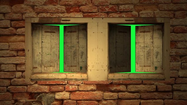 Open windows - 3d animation on Green Screen