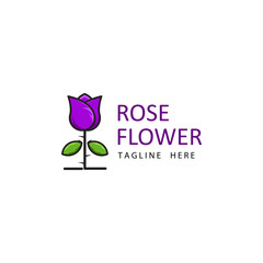 rose logo template design vector
